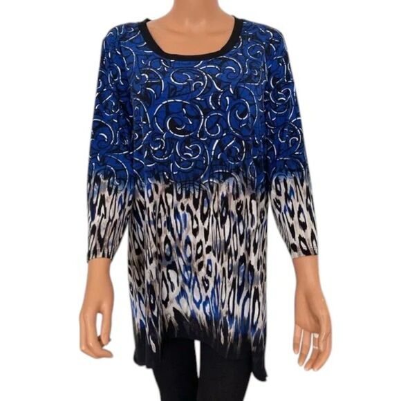 Chico’s Travelers Tunic Size 1 (8) Top Medium NWOT - Picture 2 of 16